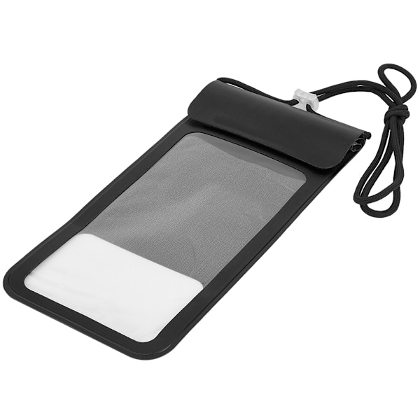 Musta Vedenpitävä PVC Kelluva Matkapuhelinlaukku Pussi Vedenalainen Suojakotelo TPU-kaulanauha[mo]
