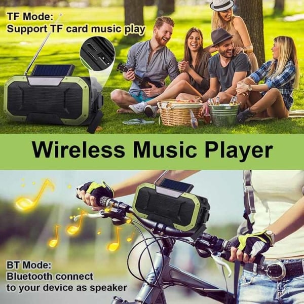 Boom Vevradio 5000mAh Powerbank Bluetooth Högtalare Lampa【mo】