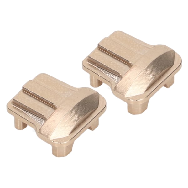 2 stk. messing differentialedæksel til Traxxas 1/18 RC bil, øger vægten, rustbeskyttelse, RC akseldæksel, guld