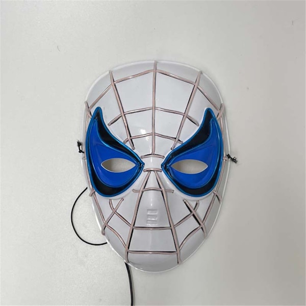 Lysende Spider-Man Maske Halloween Maske Maskerade Cosplay Rekvisit white