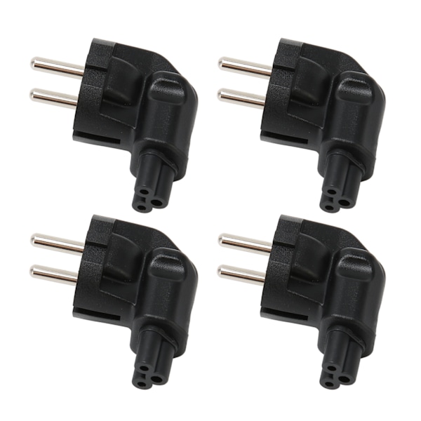 4 stk. EU4.8MM til IEC320 C5 Strømadapter Universal Standard Computer Strømadapter EU Stik 100-250V