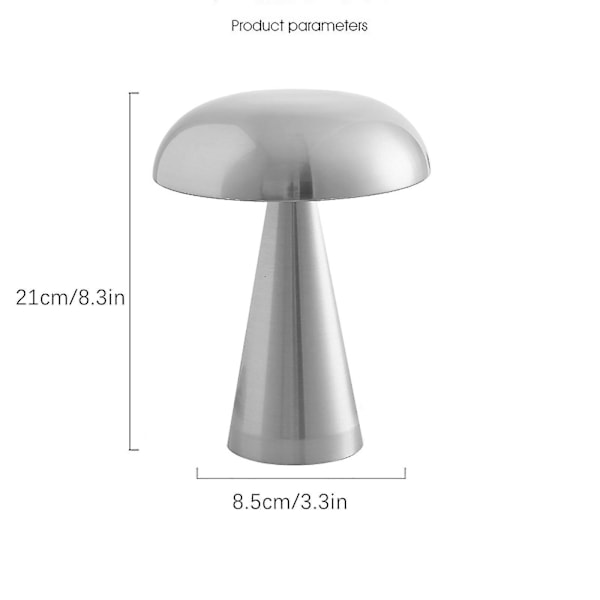 Svamp Lampa LED Bar Bordslampa Lyxhotell Café Utomhus Bordslampa Sängbordslampa USB Laddning Nattlampa Brons