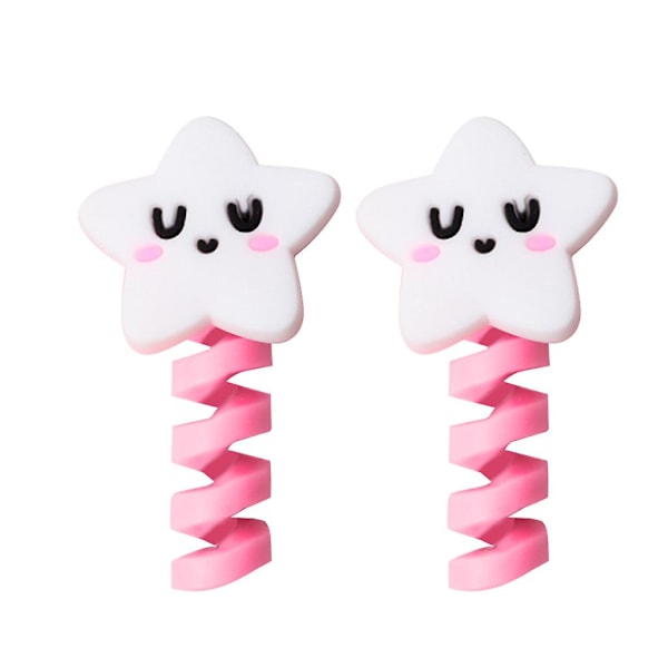 2 st Spiral USB-laddare Datakabel Skydd Laddningssladd Skydd[mo]