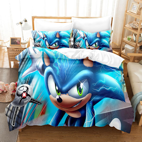 Sonic-sarjakuva-anime-vuodevaatesetti, kolme osaa 135*200
