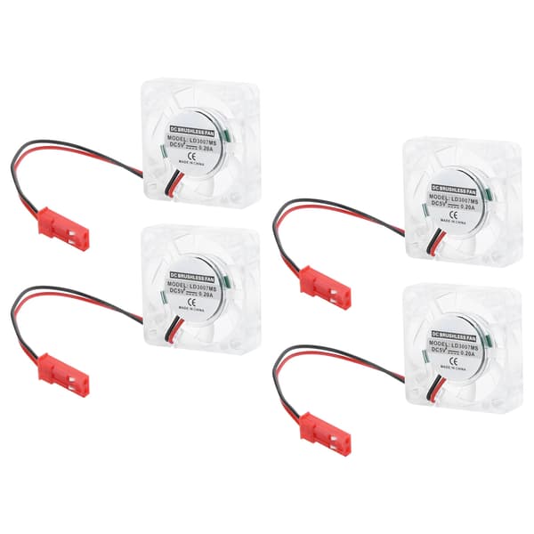 Sett kjølevifte for Raspberry Pi 4B LED blått lys kjøler radiator datatilbehør deler separat vifte