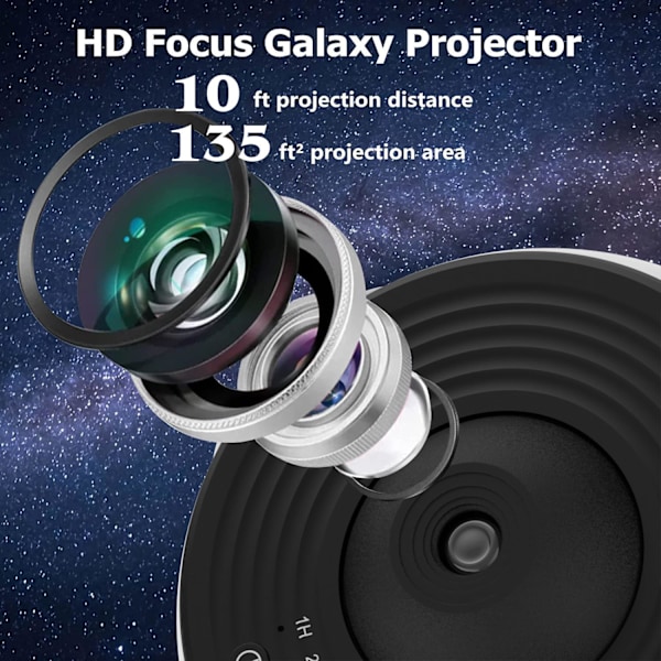 Tähtiprojektor, Galaksiprojektor, 12-in-1 Planetarium Tähtiprojektor