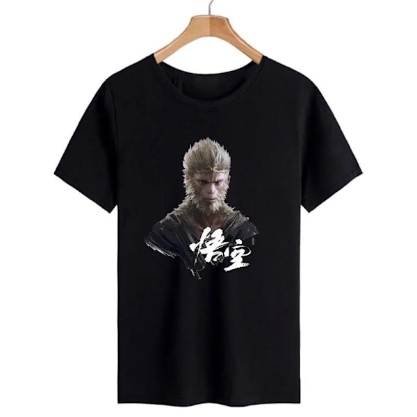 Svart Myth Wukong spil periferiløs hurtig tørrende kortærmet T-shirt Monkey King sommer modetøj til mænd og kvinder S