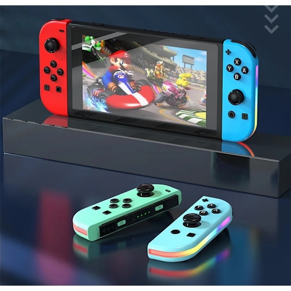 Käsikonsoli LED yhteensopiva JoyCon Nintendo Switch Punainen Red RED/BLUE