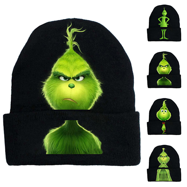 Juletomte Voksenlue Grinch Strikket Lue Ferie Lue Vintergave B