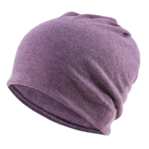 Slarvig Baggy Beanie Chemo Hat Cap - 5-pack i kaki, svart, grå, vinröd och lila