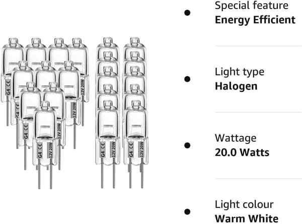 G9 halogenlampor 60W, 230V, 10-pack 60W 60W