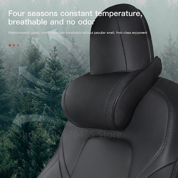 Nahkainen Auton Niskatuki Tesla Model 3 X S Y 2022 Vyötärötyyny Matka Niskatyynyt Tesla Model Y 2023 Auton Sisustustarvikkeet white headrest
