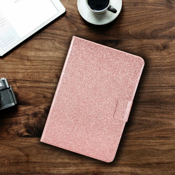 Samsung Galaxy Tab A9 / A11 Glitter Läderfodral Roséguld