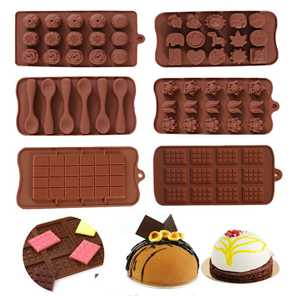 Chokoladechipforme, vaffelbuddingbageværktøj, kagepynt, køkkenudstyr 4