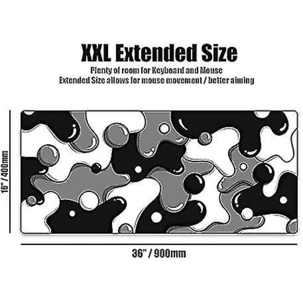 Black Friday Kraken Keyboards Xxl Udvidet Gaming Musemåtte Tyk Skrivebordsmåtte (stealth)