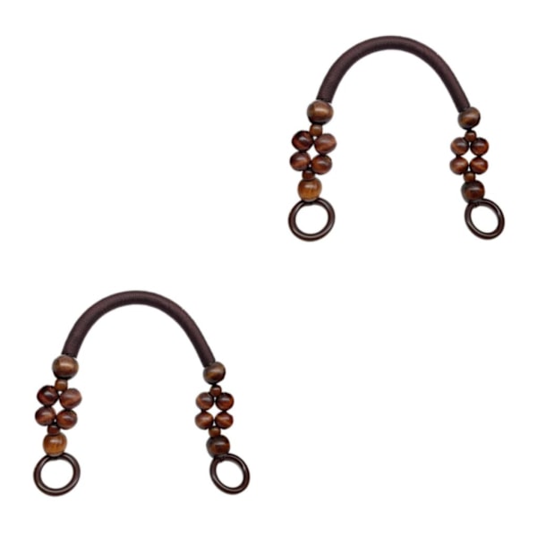 1/2/3 Træperle Taske Hank Taske Rem Håndtaske Hank Kaffe 48cm[mo] Coffee 48cm 3Set