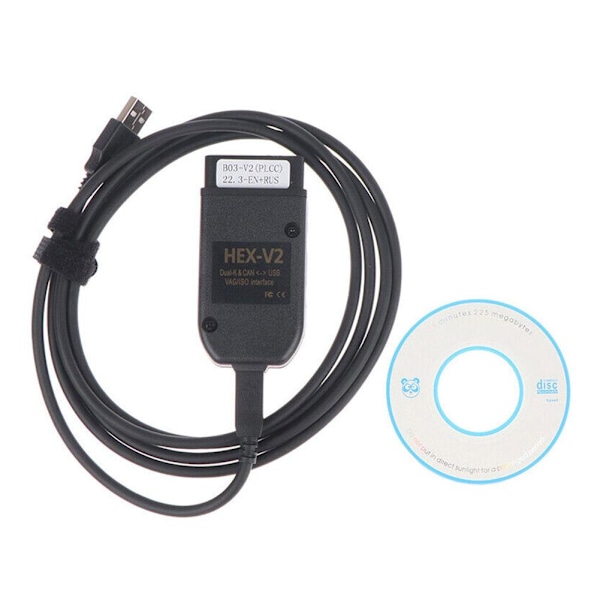 VAG COM 22.3.1 Obd2 Scanner HEX V2 VAGCOM Auto Diagnostisk Værktøj {GKS}