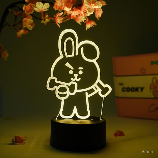 Cooky LED-lamppu – BT21 – Lamppuhahmo Yölamppu, 16 väriä RG