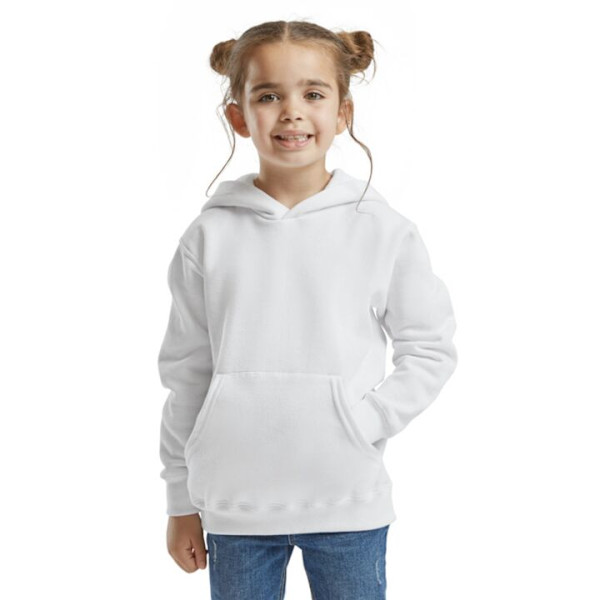 Barn-Hoodie | Mjuk Huvtröja för Barn FC Barcelona vit white 5-6 År