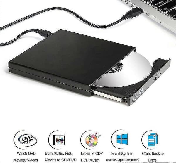 Ekstern DVD-brenner med CD-brenner (kombo), USB-grensesnitt