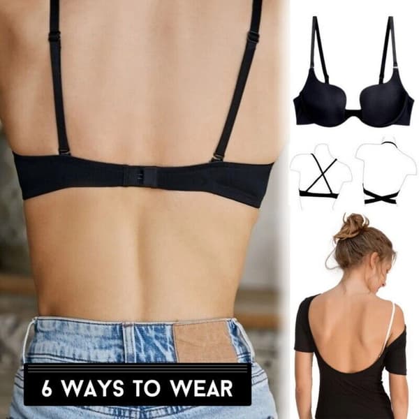 Bryllupsundertøj Push Up BH SORT 75B Sort Black 75B