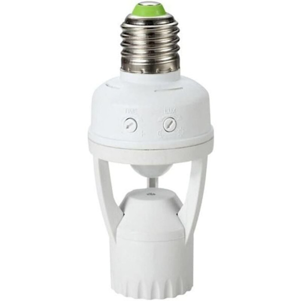 Lampeholder med bevægelsesdetektor, sikkerhedsdetektering, E27, 60 W, bevægelsessensor