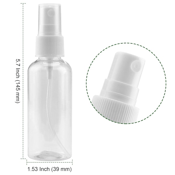 40 kpl 100 ml kirkkaita suihkepulloja, hienojakoinen muovinen suihkepullo