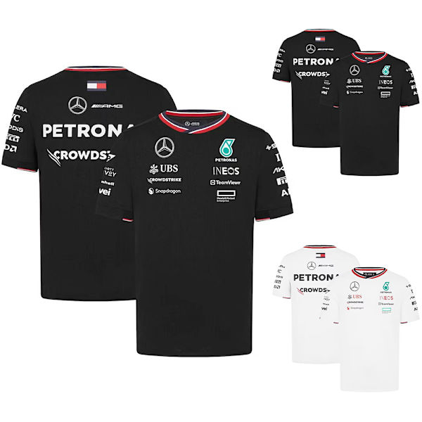2024 F1 Offisiell Team Racing T-skjorte Herre Formel 1 Topper Hvit 2XL White