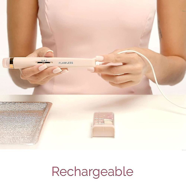 Flawless Salon Manicure Kit, Elektronisk Nagelfil och Komplett Set med Manikyr- och Pedikyrverktyg