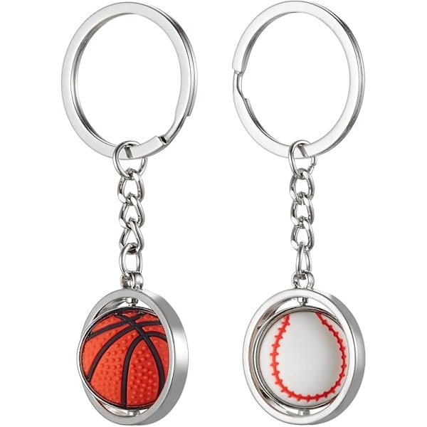 stk nøgleringe 3D roterende basketball nøglering nøglering Metal Sports Nøglering Roterende Basketball Nøglering Nøgle