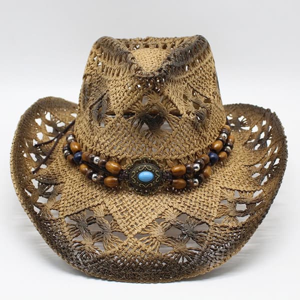 Cowboyhat stråhat herre sommerhat westernhat UV-beskyttelse solhat Panama hat