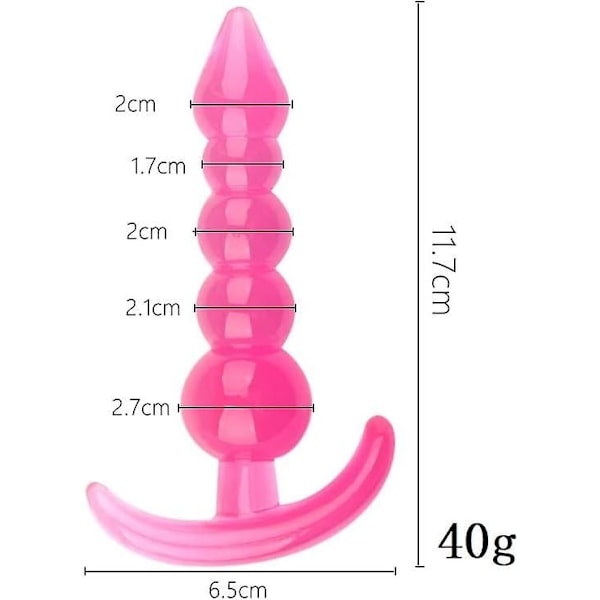 2-pakks Silikon Analperler Butt Plug Anal Trener Anal for Menn Kvinner Sexleketøy Leke Personlig Massasje Voksne