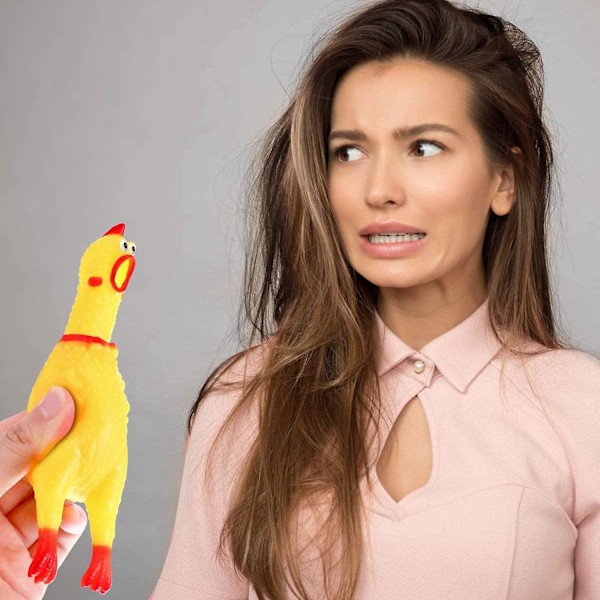 Pakke Gummi Skrigende Kylling Legetøj Gul Gummi Pive Kylling Legetøj Nyhed Og Holdbar Gummi