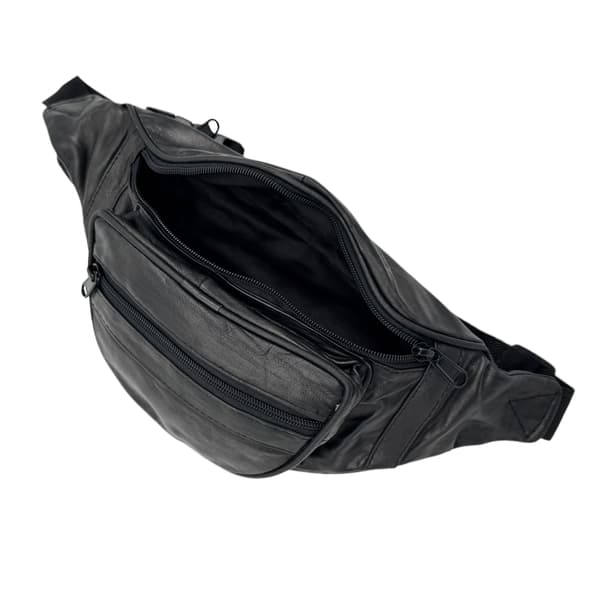 Læder bæltetaske Black Black