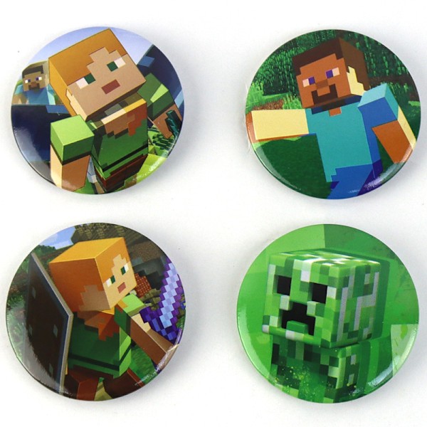 12-pak Minecraft Badge Badge Ornamenter