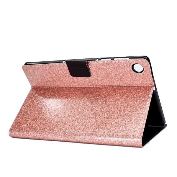 Samsung Galaxy Tab A9 / A11 Glitter Läderfodral Roséguld