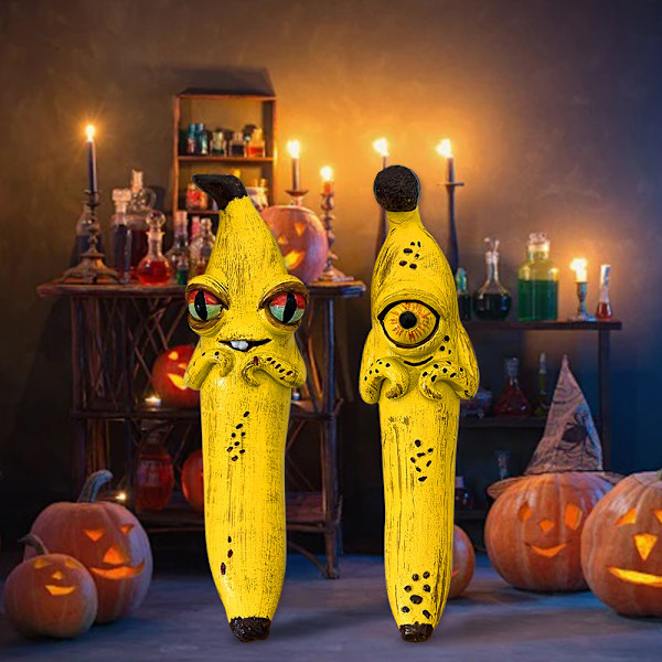 Magiska Banan Ornament Harts Hantverk Juldekorationer One-Eye