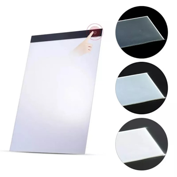 A4 LED Lysbord - Lysplate - Bærbar White Vit