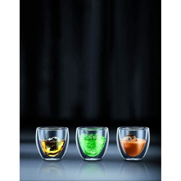 Kaffekopp - Original - Glas - Dubbelvägg - 80 ml - Set om 6 st.