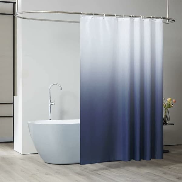 Duschdraperi 240x200 cm, med krokar, extra stort, viktat