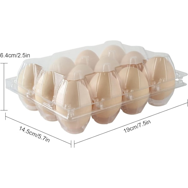 100 st 12 Fack Vakteläggkartong Återanvändbar Vakteläggsförpackning Äggbehållare Transparent Kylskåpsbehållare Mini Äggdispenser med Lock för Kylskåp【mo】