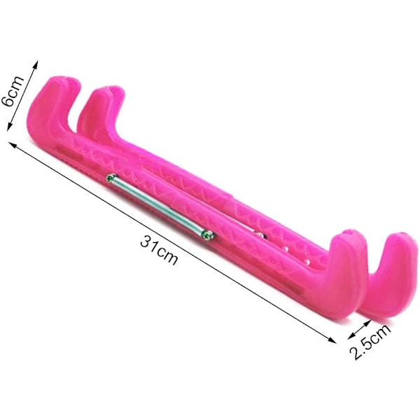 Beskyttelse til kunstskøjteløbsblade Skøjteløbsbeskyttelse Justerbar elastisk skøjteløbsbeskyttelse til kunstskøjteløb (rosa rosa) (2 stk)