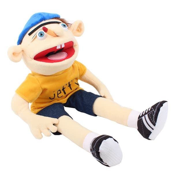 60cm Jeffy Hatt Handdocka Jeffy Plyschdocka Cosplay Leksak Spel Fylld Docka Barn Julklappar LÅNG