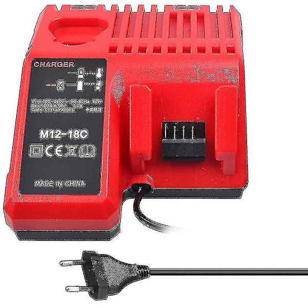 M12-18c Li-ion Batteriladdare för Milwaukee 12v 14.4v 18v C1418c 48-11-1815/1828/1840 M18 M14 M12 Litiumbatteri BY