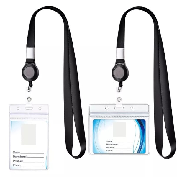 1 st transparent utställnings ID visitkort med snodd för studentpersonal sjuksköterskeskola namnskylt kreditkortshållare b[mo] d