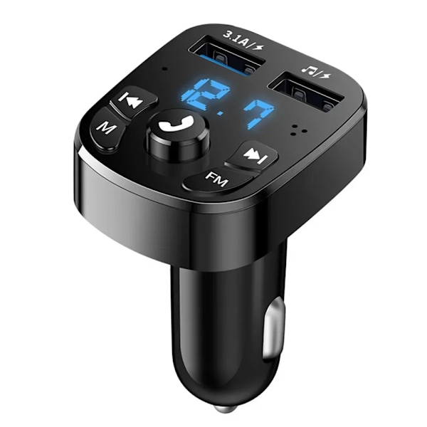 Billaddare FM-sändare Bluetooth Audio Dubbel USB Bil MP3-spelare Autoradio Handsfree Laddare 3.1A Snabbladdare Biltillbehör