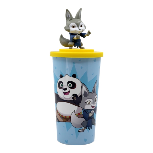 Kung Fu Panda 4 Po stil sugerørkopp - Tegneseriefigurkopp for fans av filmen Popcorn Bucket 501-600ml