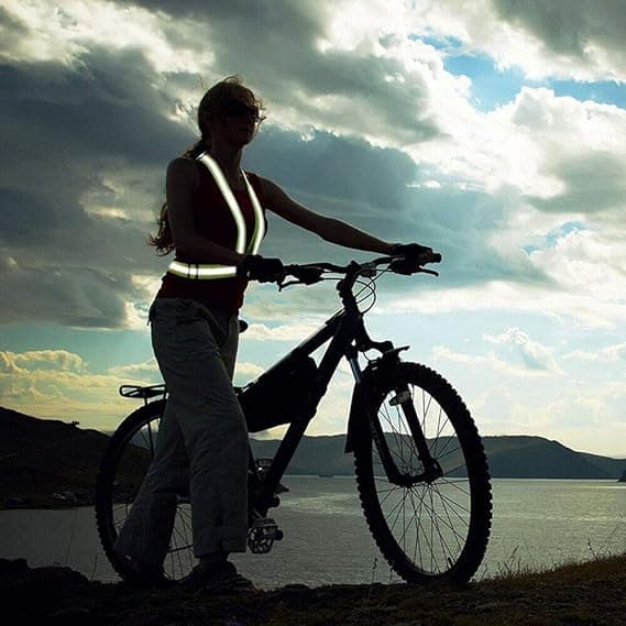 Reflexväst / reflexsele för löpning och cykling - svart
