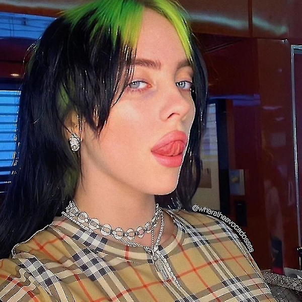 Billie Eilish Kvinner Halskjede Sølv Hänge, Charm