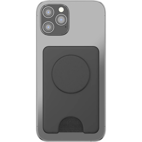 PopSockets PopWallet+ til Magsafe med Grip Sort 50